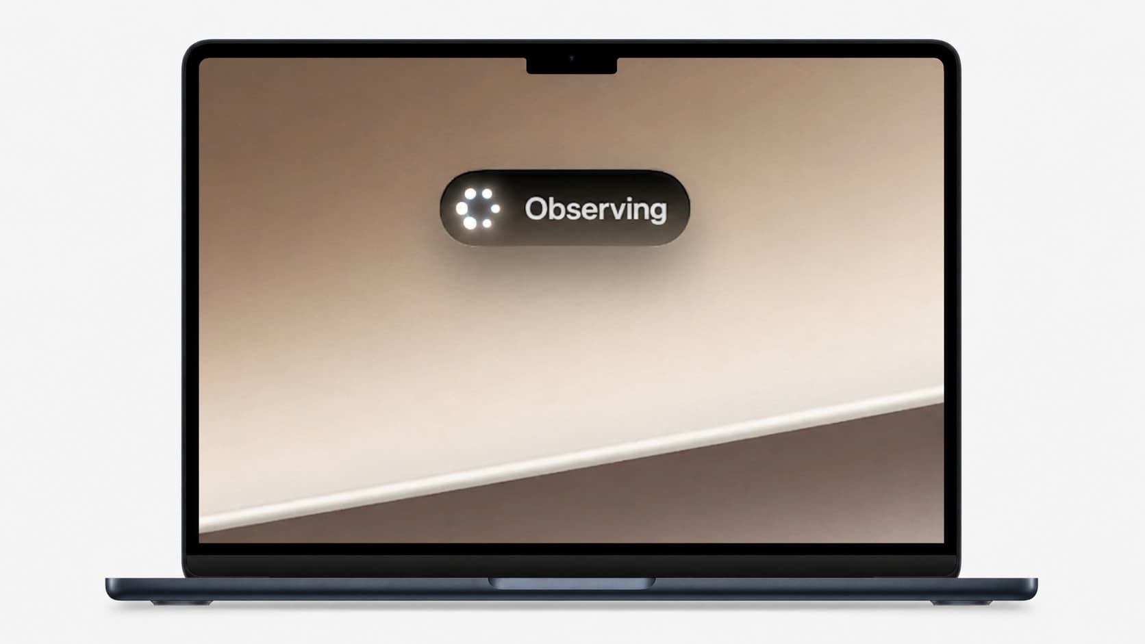 VoiceOS observing what is displayed on a laptop screen
